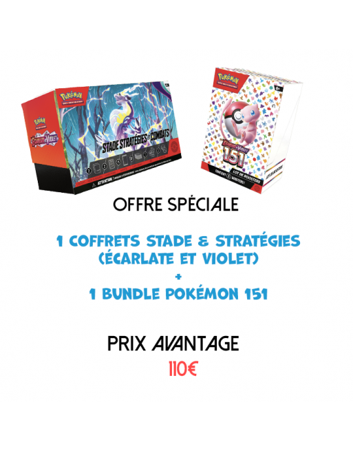 Lot Spécial Bundle Pokémon 151 Coffret Stade Et Stratégies Ecarlate Et Violet Ev01 6811